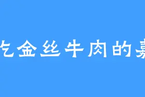 爱吃金丝牛肉的嘉一