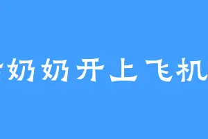 姑奶奶开上飞机了