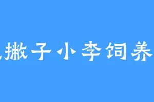 左撇子小李饲养员