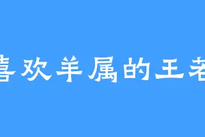 喜欢羊属的王若