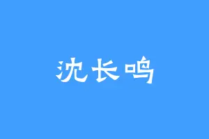 沈长鸣