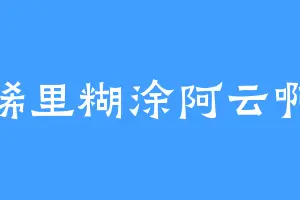 稀里糊涂阿云啊