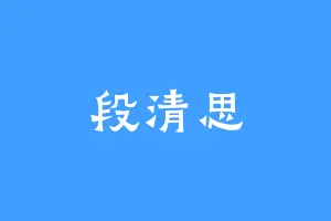 段清思