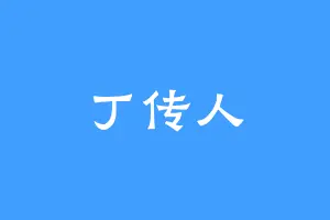 丁传人