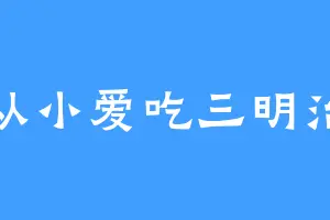 从小爱吃三明治