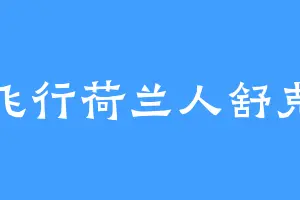 飞行荷兰人舒克