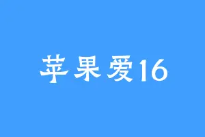 苹果爱16