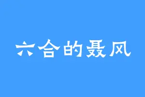 六合的聂风