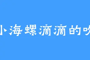 小海螺滴滴的吹