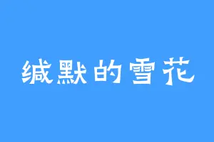 缄默的雪花