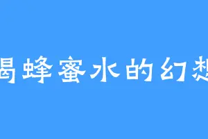 爱喝蜂蜜水的幻想家