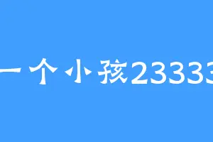 一个小孩23333