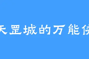 天罡城的万能侠