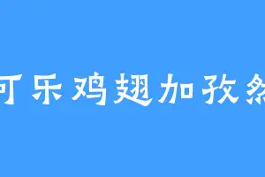 可乐鸡翅加孜然