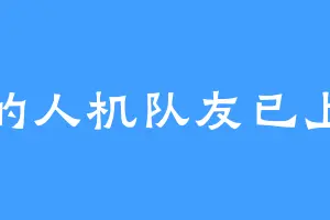 您的人机队友已上线