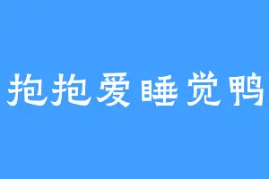 抱抱爱睡觉鸭