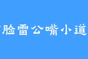 猫脸雷公嘴小道士