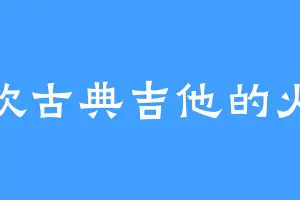 喜欢古典吉他的火猫