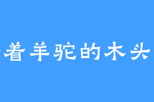 骑着羊驼的木头人