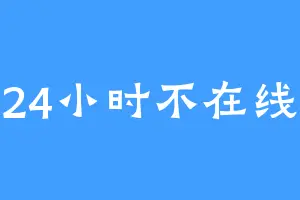 24小时不在线