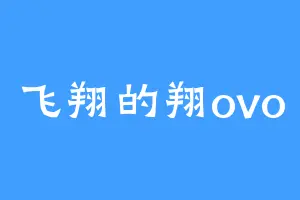 飞翔的翔ovo