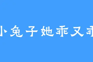 小兔子她乖又乖