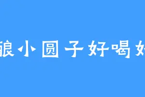 酒酿小圆子好喝好喝