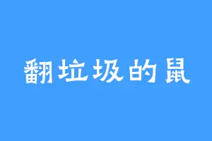 翻垃圾的鼠